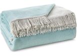 Coperta Eurofirany Coperta Da Soggiorno Coperta Da Divano Duo Acrilico 1 150X200 Cm Crema Menta
