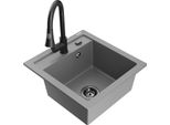 Mexen Vito Lavello In Granito A 1 Vasca Con Miscelatore Da Cucina Elia, Grigio - 6503-71-670101-70-B