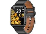 Inf Smartwatch Con Monitoraggio Cardiaco Ecg/Chiamate Bluetooth/Musica Bluetooth Nero