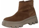 Paul Green 8113-006 Stivaletto Foderato, Donna, Pelle, Marrone, Gambo Corto - Scarpe Donna Stivaletti / Stivali Alla Moda, Marrone, Pelle (Camoscio Morbido), Altezza Tacco: 25 Mm