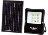 Proiettore A Led Solar V-TAC 6W Telecomando, Auto, Timer IP65 VT-55050 6400K 400Lm