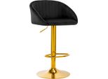 4Rico Bar Hocker Qs-B16G Velluto Nero