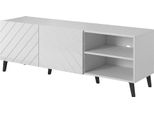 Cama Meble Tavolo Tv Abeto 150 - Bianco / Bianco Lucido