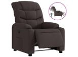 Vidaxl Poltrona Relax Elettrica In Tessuto Marrone Scuro