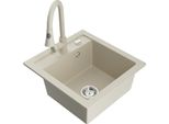 Mexen Vito Lavello In Granito 1-Vasca Con Rubinetto Da Cucina Elia, Beige - 6503-69-670101-69