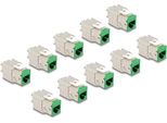 Delock - Keystone-Modul - RJ-45 (W) Zu Lsa (W) - Stp - Cat 6A - GrüN (Packung Mit 10) (88116)