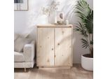 The Living Store Credenza 60X34X75 Cm Massivholz Kiefer