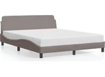 Vidaxl Struttura Letto "Dover"" Taupe 160X200 Cm Tessuto"