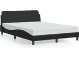Vidaxl Struttura Letto "Dover"" Nera 140X200 Cm In Pelle Finta"