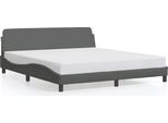 Vidaxl Struttura Letto "Dover"" Grigio Scuro 160X200 Cm Tessuto"