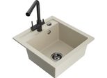 Mexen Vito Lavello In Granito 1 Vasca Con Rubinetto Da Cucina Duero, Beige - 6503-69-671600-70