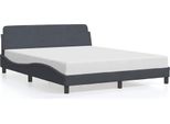 Vidaxl Struttura Letto "Dover"" Grigio Scuro 160X200 Cm In Velluto"