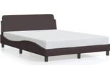 Vidaxl Struttura Letto "Dover"" Marrone Scuro 120X200 Cm In Tessuto"
