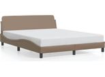 Vidaxl Struttura Letto "Dover"" Cappuccino-Marrone 160X200 Cm In Ecopelle"