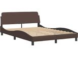 Vidaxl Struttura Letto "Dover"" Marrone 120X200 Cm In Pelle Finta"