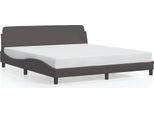 Struttura Letto Vidaxl "Dover"" Grigio 180X200 Cm In Pelle Finta"