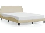 Vidaxl Struttura Letto "Dover"" Crema 140X200 Cm Tessuto"