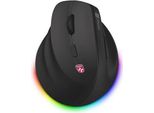 Connect It For Health Mouse Verticale Wireless Cloudy Left Per Mancini, Retroilluminazione Rgb, 2Xbt, Usb Nero