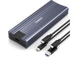Inateck FE2025_GRAY Blue Inateck FestplattengehäUse Nvme M.2 Usb 3.2 KüHlkissen B+M