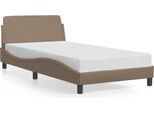 Vidaxl Struttura Letto "Dover"" Cappuccino-Marrone 100X200 Cm In Pelle Finta"