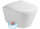 Wc Sospeso Avva Short, Senza Bordo, 35,5X49 Cm, Bianco
