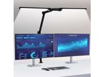 Lampada Da Scrivania A Led 24W Morsettibile 95Cm Doppia Testa Dimmerabile 5 Temperature Di Colore Protezione Degli Occhi Lampada Da Scrivania Per Ufficio Con Braccio Orientabile Lampada A Luce Diurna