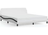 Vidaxl Struttura Letto "Dover"" Bianco E Nero 180X200 Cm In Pelle Finta"