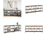 Vidaxl Tavolo Consolle In Rovere Fumé 200X30X75 Cm In Legno E Ferro - Tavolo Consolle - Tavoli Consolle - Tavolo - Tavolo Da Corridoio