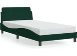 Struttura Letto Vidaxl "Dover"" Verde Scuro 100X200 Cm In Velluto"