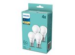 Set Di Lampadine Led Smerigliate Philips 60W, E27, 2700K, A60, 806Lm - 3 Pezzi
