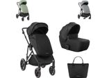 Kikkaboo Carrozzina Thea 2 In 1 Ruote Eva Maniglia Regolabile Navicella Nera