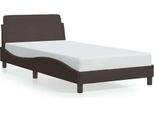 Vidaxl Struttura Letto "Dover"" In Tessuto Marrone Scuro 100X200 Cm"
