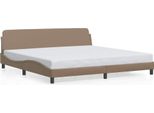 Vidaxl Struttura Letto "Dover"" Cappuccino-Marrone 200X200 Cm In Pelle Finta"