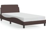 Vidaxl Struttura Letto "Dover"" Marrone 100X200 Cm In Pelle Finta"