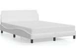 Vidaxl Struttura Letto "Dover"" Bianca 140X190 Cm In Pelle Finta"