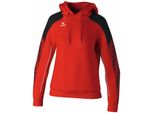 Erima Evo Star Felpa Con Cappuccio Donna - Rosso / Nero