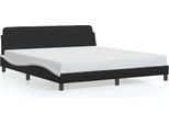 Vidaxl Struttura Letto "Dover"" Bianco E Nero 180X200 Cm In Pelle Finta"