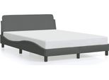 Vidaxl Struttura Letto "Dover"" Grigio Scuro 140X190 Cm Tessuto"