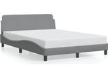 Vidaxl Struttura Letto "Dover"" Grigio Chiaro 140X190 Cm Tessuto"