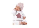 Rappa Llorens 63648 New BORN- Bambola Realistica Con Suoni E Corpo In Tessuto Morbido-36 Cm