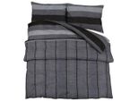 Vidaxl Set Di Biancheria Da Letto Grigio Scuro 135X200 Cm Cotone