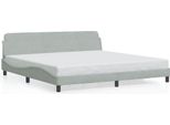 Vidaxl Struttura Letto "Dover"" Grigio Chiaro 200X200 Cm In Velluto"