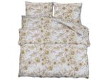 Vidaxl Set Di Biancheria Da Letto Bianca E Marrone 220X240 Cm In Cotone