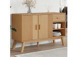 Vidaxl Credenza Olden Brown 114X43X73,5 Cm In Legno Di Pino Massiccio