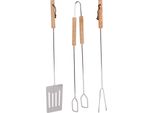 Dochtmann Set Di Utensili Per Grigliare 3 Pezzi Bbq, Legno