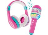 Lisciani 104468 - Barbie Cuffie Bluetooth Con Microfono Karaoke Per Bambini Musica In Cuffia Rosa