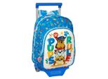 Zaino Scuola Con Ruote The Paw Patrol Pups Rule Blue 26 X 34 X 11 Cm