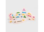 Set Di Blocchi Da Costruzione Arcobaleno Tickit - Giocattolo In Legno 24 Pezzi