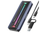 Inateck FE2024_BLACK Gray Inateck Ssd GehäUse Rgb M.2 Nvme Sata Usb 3.2