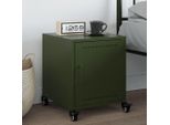 Vidaxl Comodino Verde Oliva 36X39X43,5 Cm Acciaio